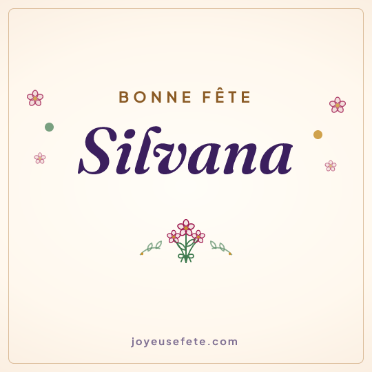 Image carrée « Bonne fête Silvana » pour WhatsApp