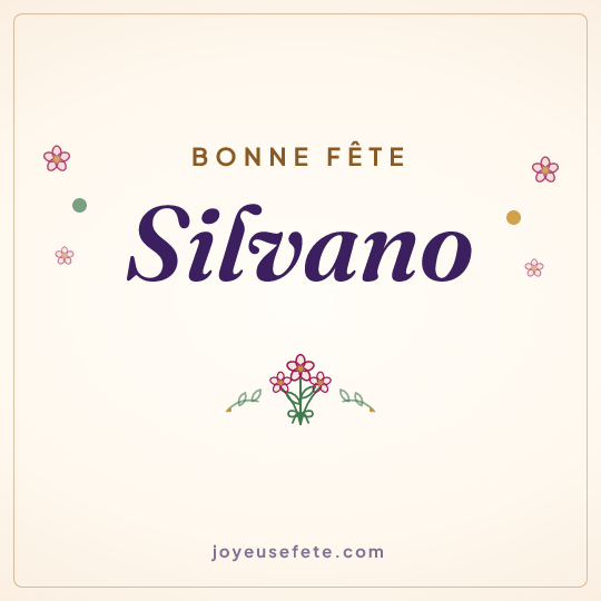 Image carrée « Bonne fête Silvano » pour WhatsApp
