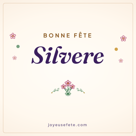 Image carrée « Bonne fête Silvere » pour WhatsApp
