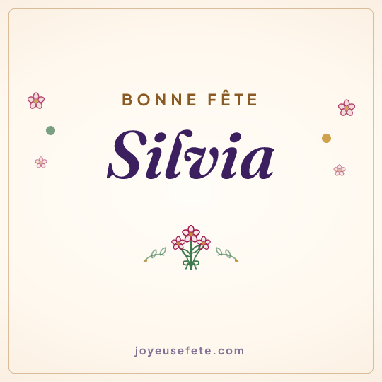Image carrée « Bonne fête Silvia » pour WhatsApp