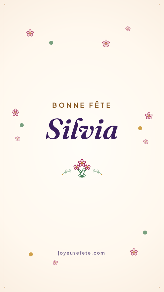 Image « Bonne fête Silvia » au format story