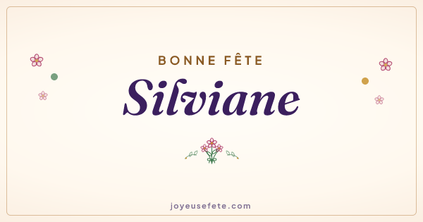 Image « Bonne fête Silviane » au format large