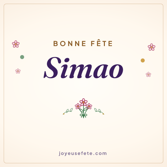 Image carrée « Bonne fête Simao » pour WhatsApp