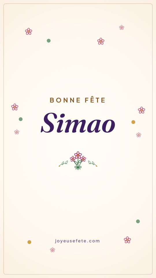 Image « Bonne fête Simao » au format story