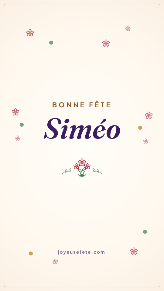 Image « Bonne fête Siméo » au format story