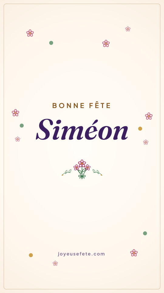 Image « Bonne fête Siméon » au format story