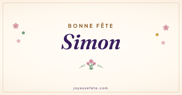 Image « Bonne fête Simon » au format large
