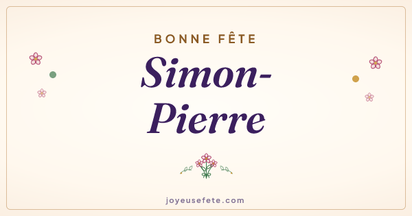 Image « Bonne fête Simon-Pierre » au format large