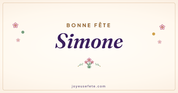 Image « Bonne fête Simone » au format large