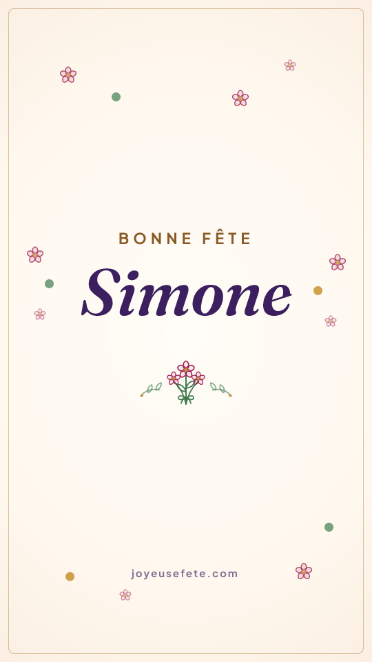 Image « Bonne fête Simone » au format story