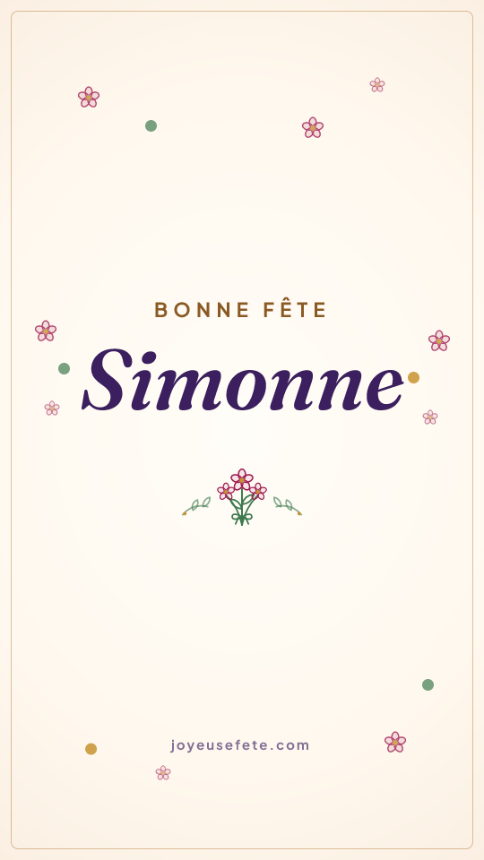 Image « Bonne fête Simonne » au format story