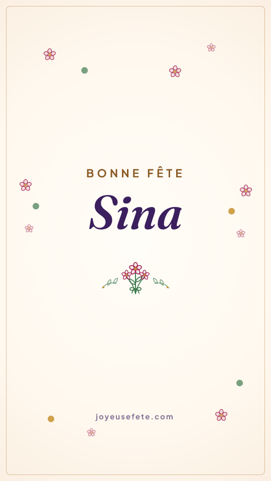 Image « Bonne fête Sina » au format story