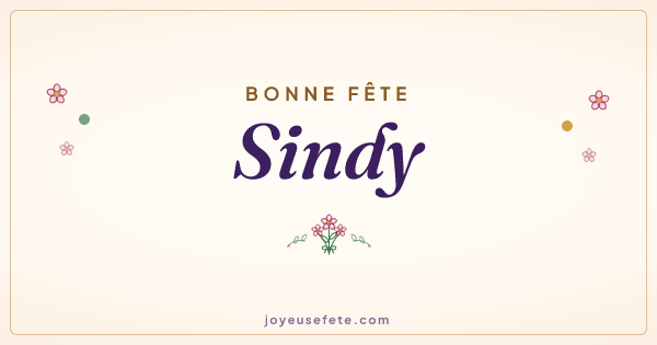 Image « Bonne fête Sindy » au format large