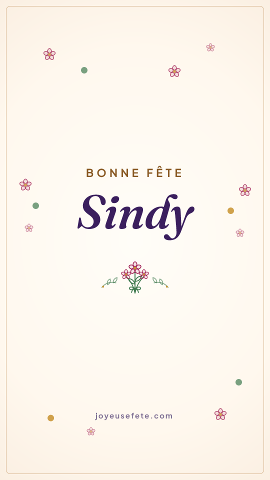 Image « Bonne fête Sindy » au format story