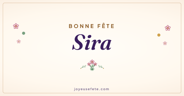 Image « Bonne fête Sira » au format large
