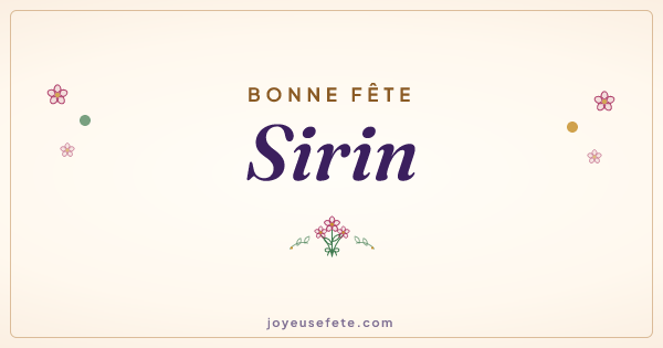 Image « Bonne fête Sirin » au format large