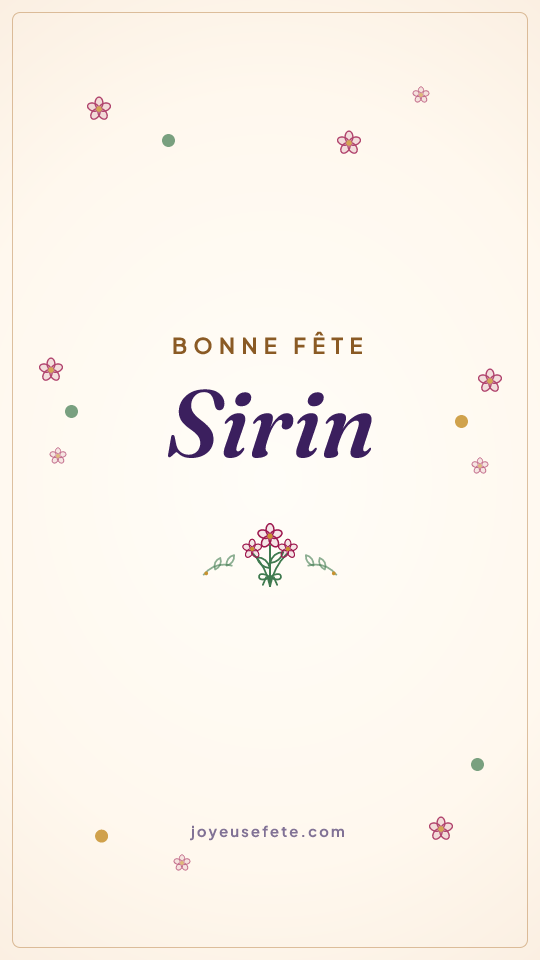Image « Bonne fête Sirin » au format story