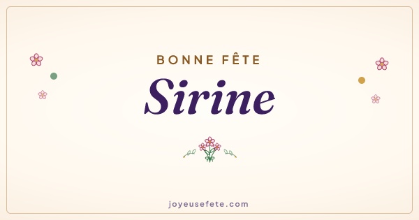 Image « Bonne fête Sirine » au format large