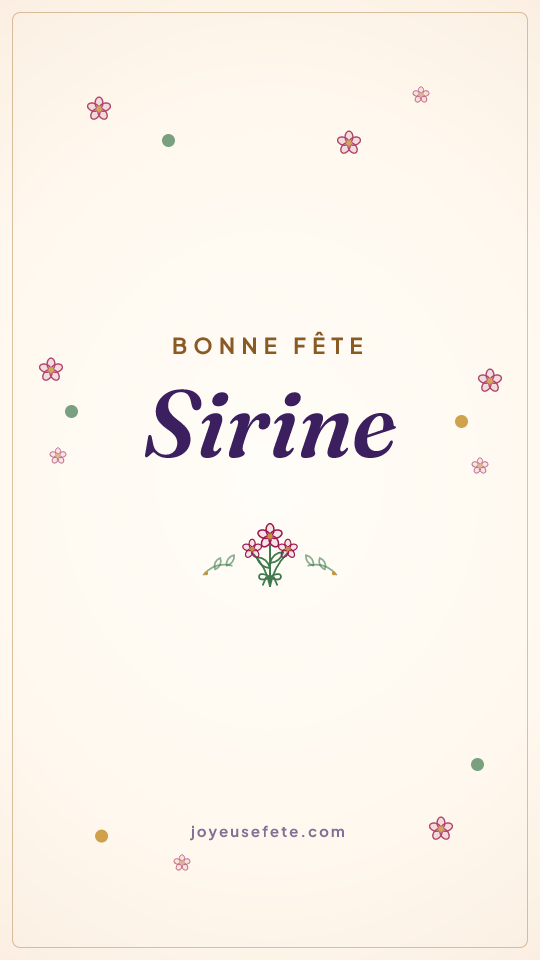 Image « Bonne fête Sirine » au format story