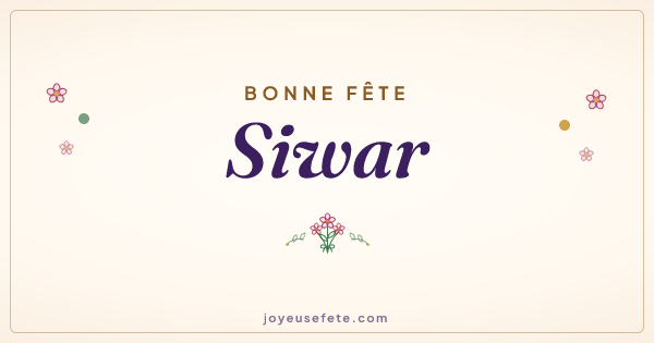 Image « Bonne fête Siwar » au format large