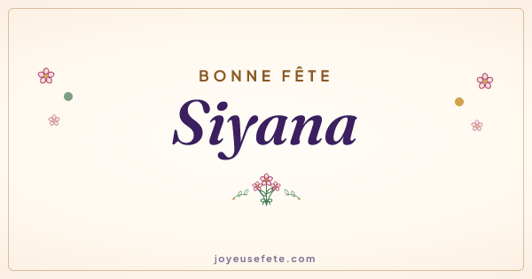 Image « Bonne fête Siyana » au format large