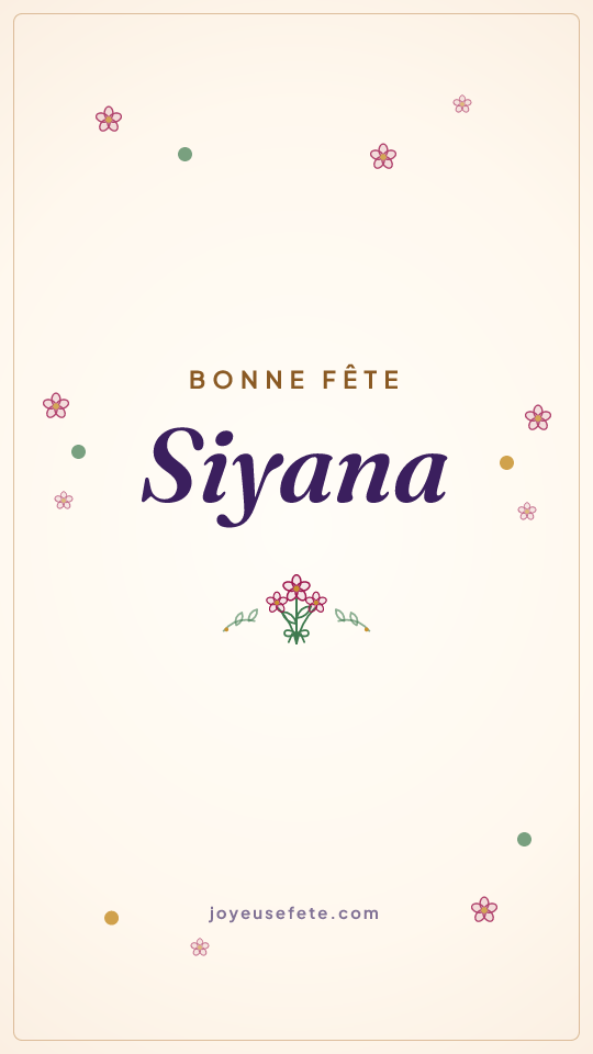 Image « Bonne fête Siyana » au format story