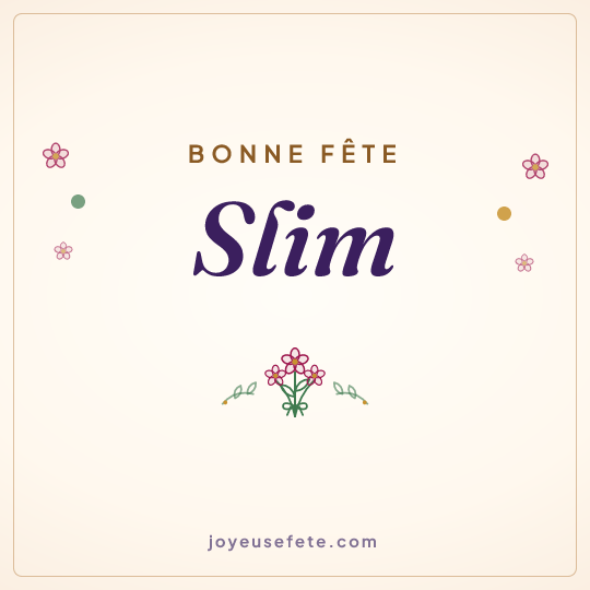 Image carrée « Bonne fête Slim » pour WhatsApp