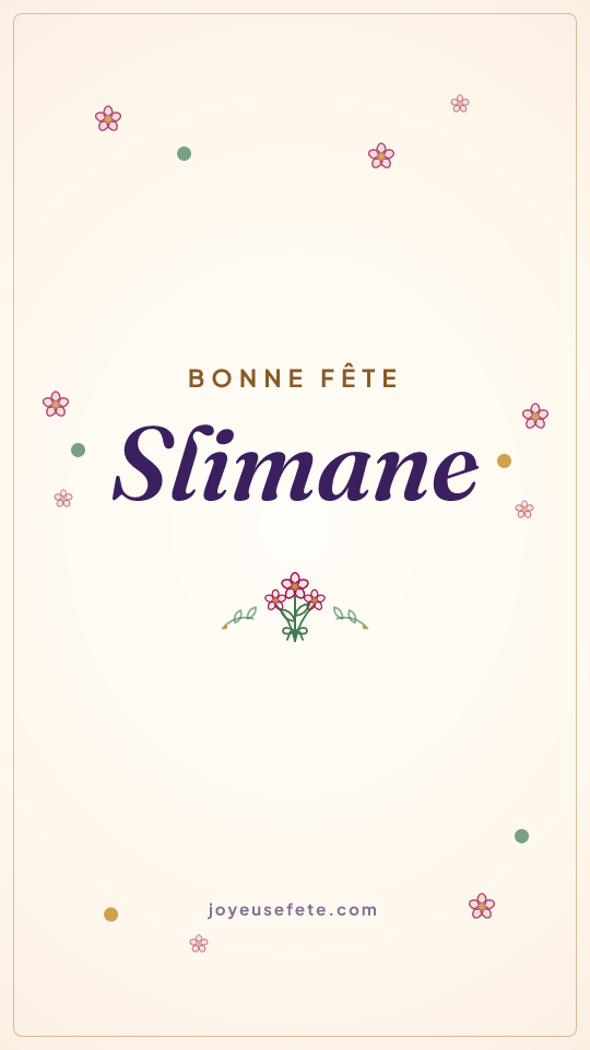 Image « Bonne fête Slimane » au format story