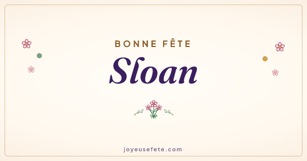 Image « Bonne fête Sloan » au format large