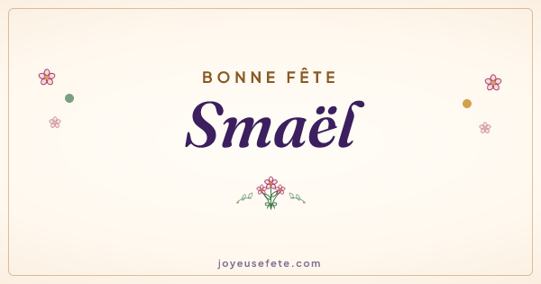 Image « Bonne fête Smaël » au format large