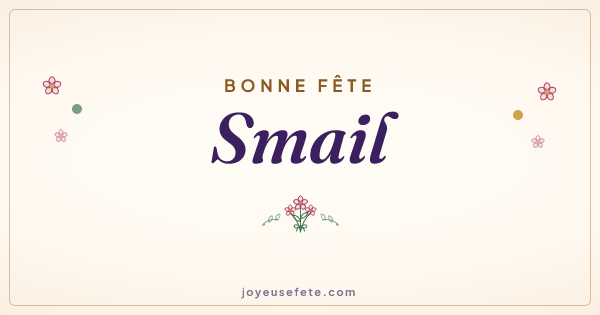 Image « Bonne fête Smail » au format large