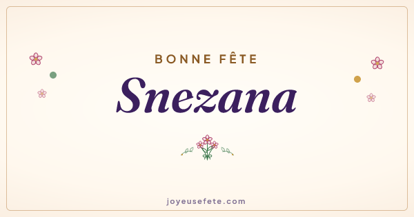 Image « Bonne fête Snezana » au format large