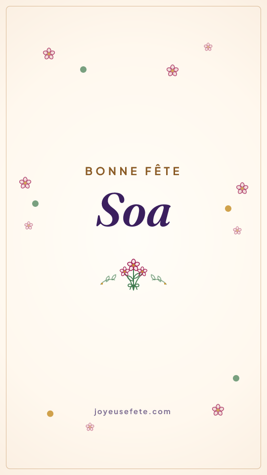 Image « Bonne fête Soa » au format story