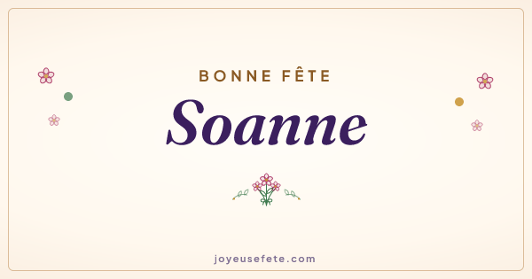 Image « Bonne fête Soanne » au format large