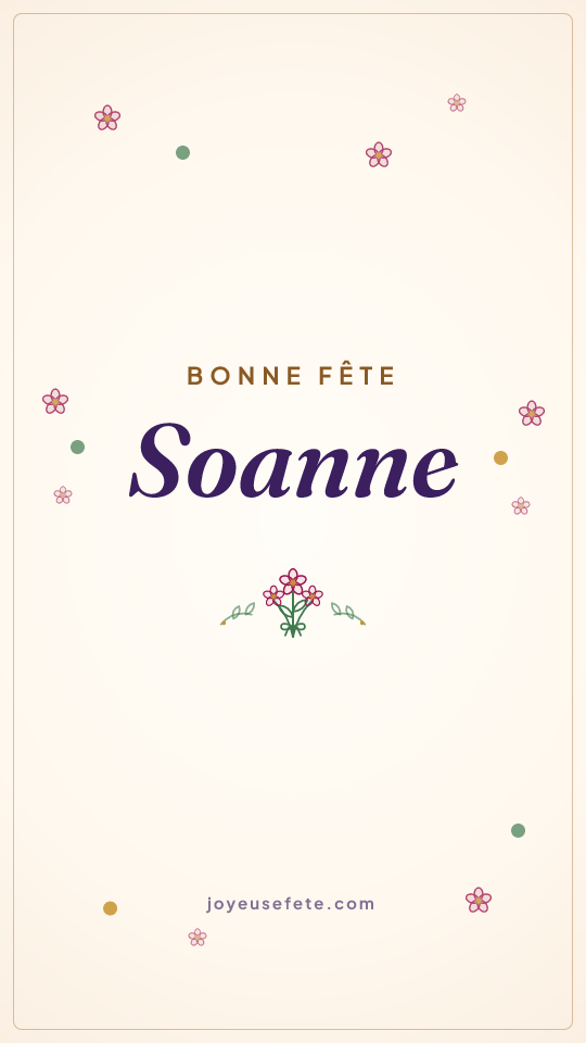 Image « Bonne fête Soanne » au format story