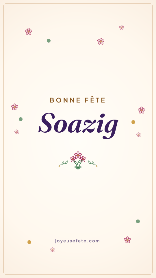 Image « Bonne fête Soazig » au format story