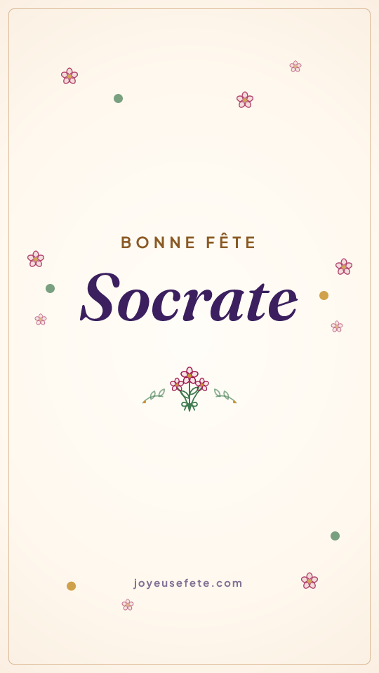 Image « Bonne fête Socrate » au format story
