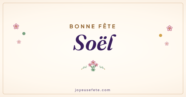 Image « Bonne fête Soël » au format large