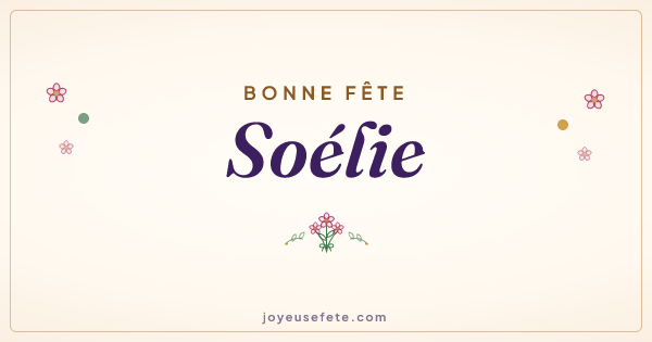 Image « Bonne fête Soélie » au format large