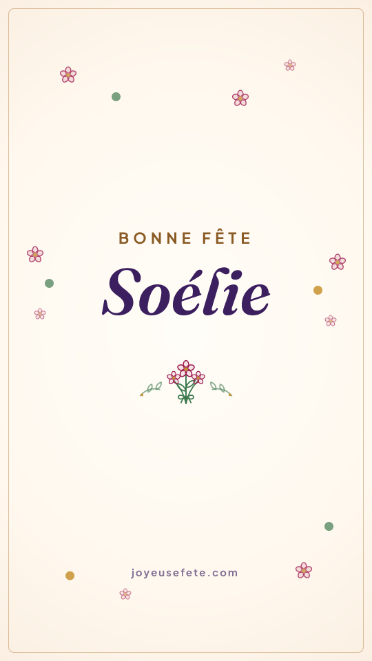 Image « Bonne fête Soélie » au format story
