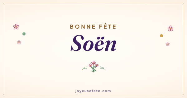 Image « Bonne fête Soën » au format large