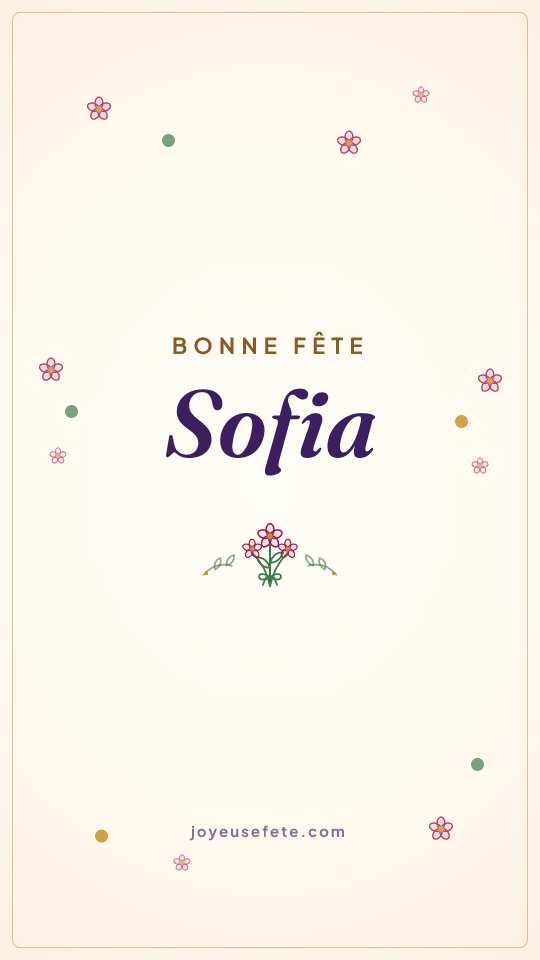 Image « Bonne fête Sofia » au format story