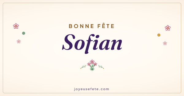 Image « Bonne fête Sofian » au format large