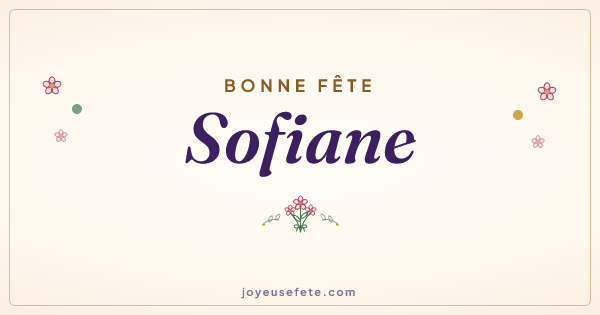 Image « Bonne fête Sofiane » au format large