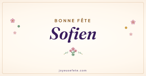 Image « Bonne fête Sofien » au format large