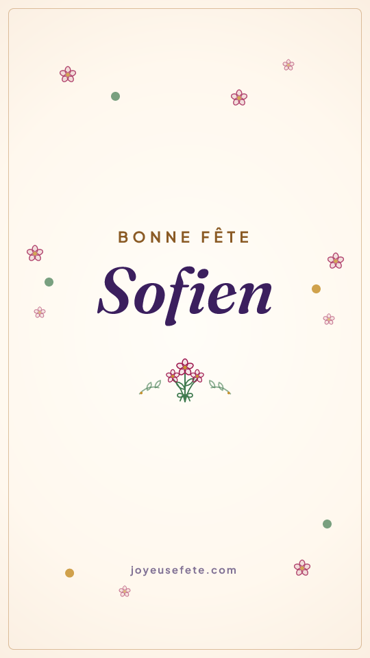 Image « Bonne fête Sofien » au format story
