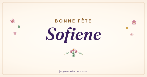 Image « Bonne fête Sofiene » au format large