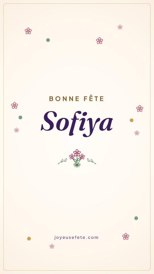 Image « Bonne fête Sofiya » au format story