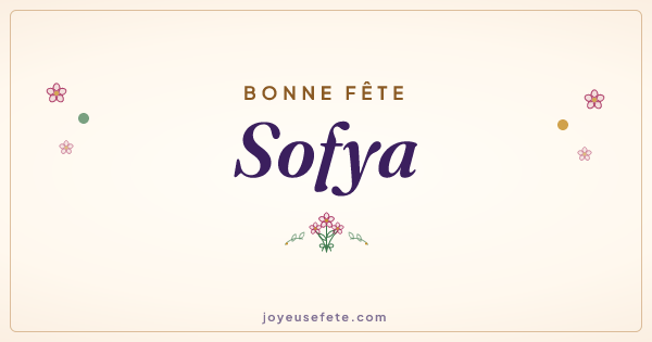 Image « Bonne fête Sofya » au format large