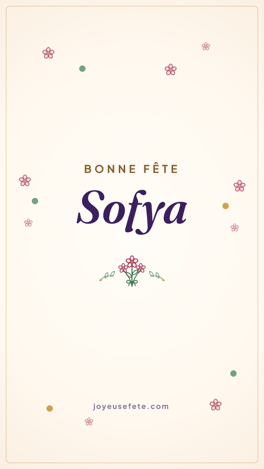 Image « Bonne fête Sofya » au format story